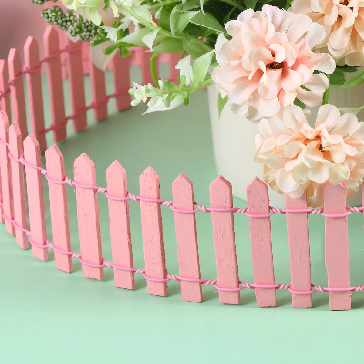 2 Pcs Dollhouse Miniature Fence Micro Landscape Extended Section Picket Decoration