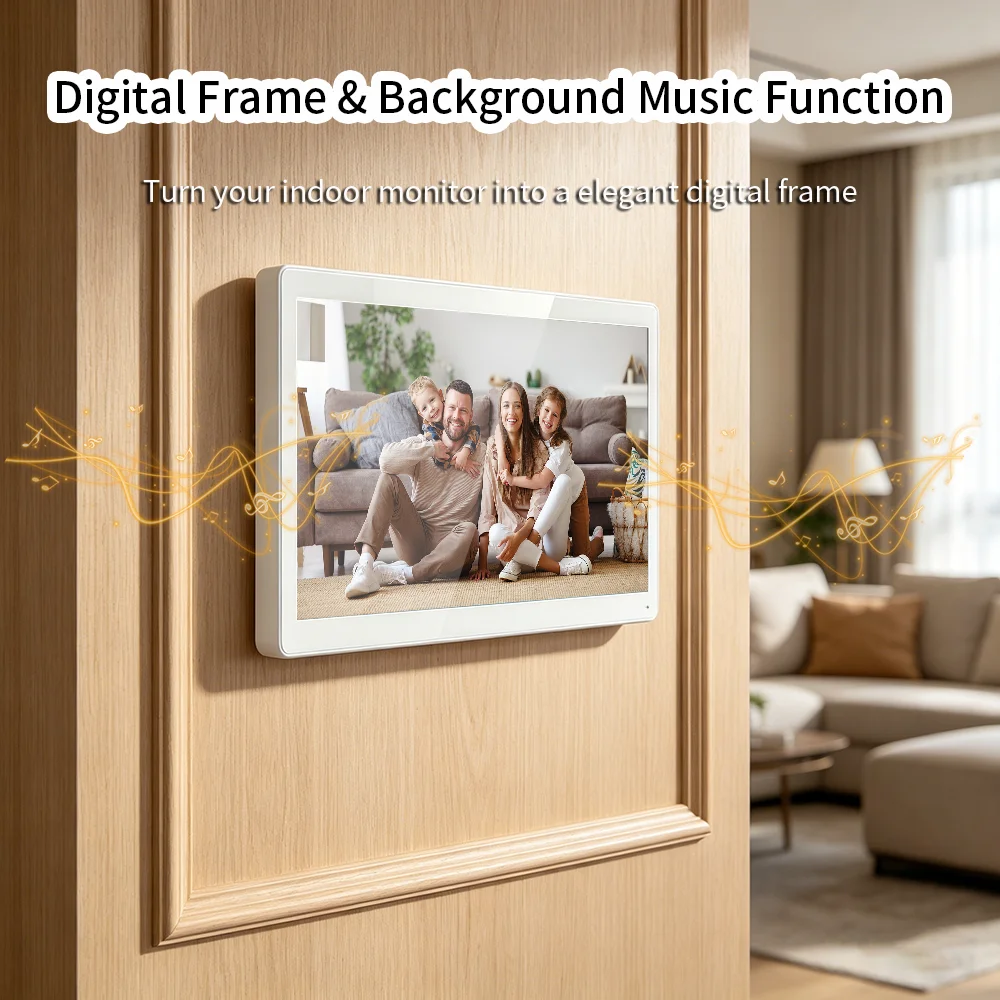 ANJIELO 2-12 Units Apartment Doorbell Video Intercom System Digital Frame Background Music Detection Preview NEW 2026