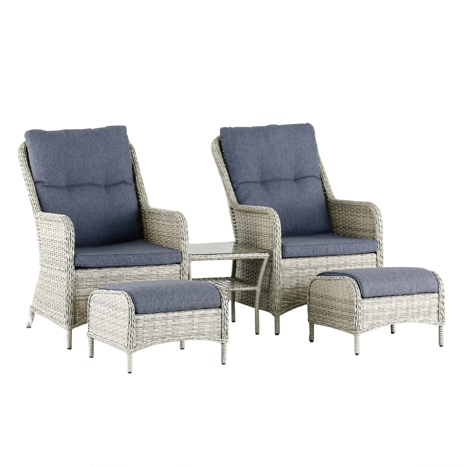 

Outdoor Garden Rattan Furniture Sofa Sets Dining Chair Table Balcony Set Wicker Patio Cushion Garden Set Adjustable Lounge