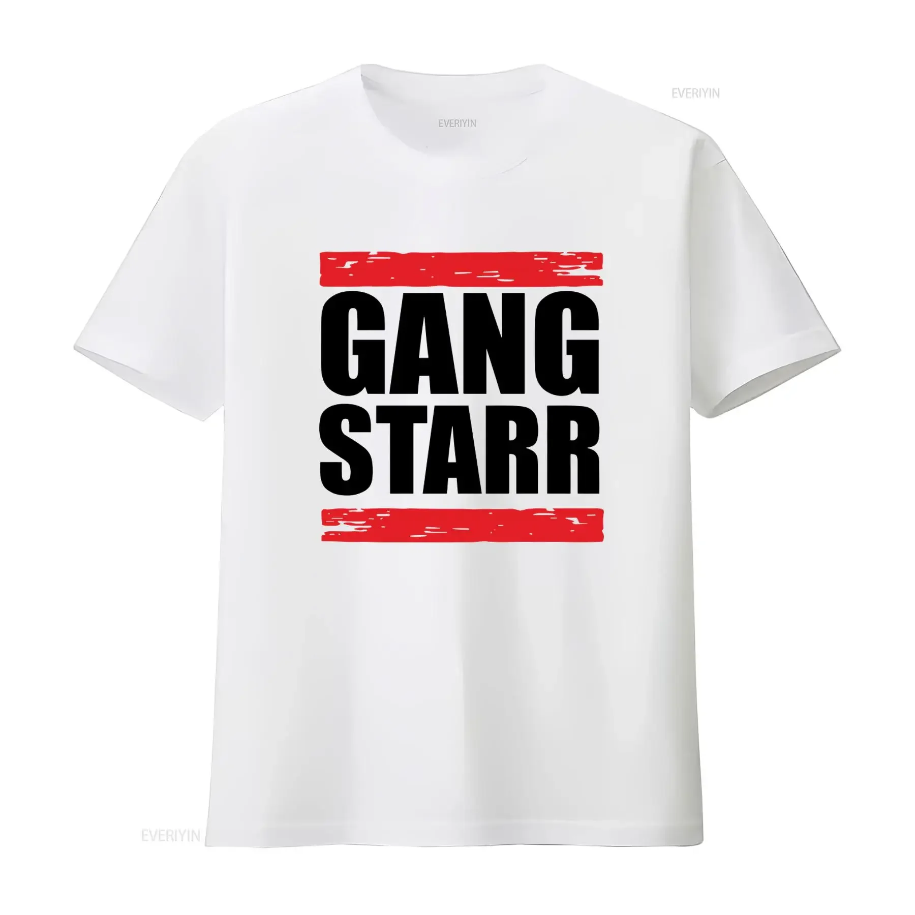 Classic Fit Cotton T shirt DJ Premier Gang Starr HipHop Concert Music Print vintage Washed Stretched Top For Everyday Wear