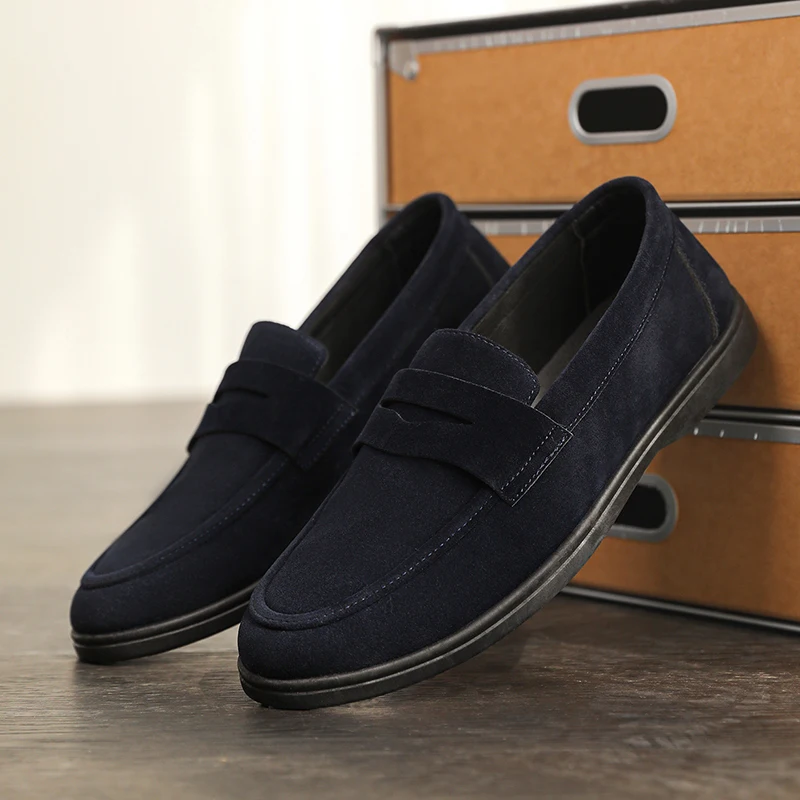 

Hot Sale Men's Slip On Loafers Preppy Lightweight Breathable Comfort Outdoor Flats Non Slip Soft Sole Casual Daily Walking Shoes