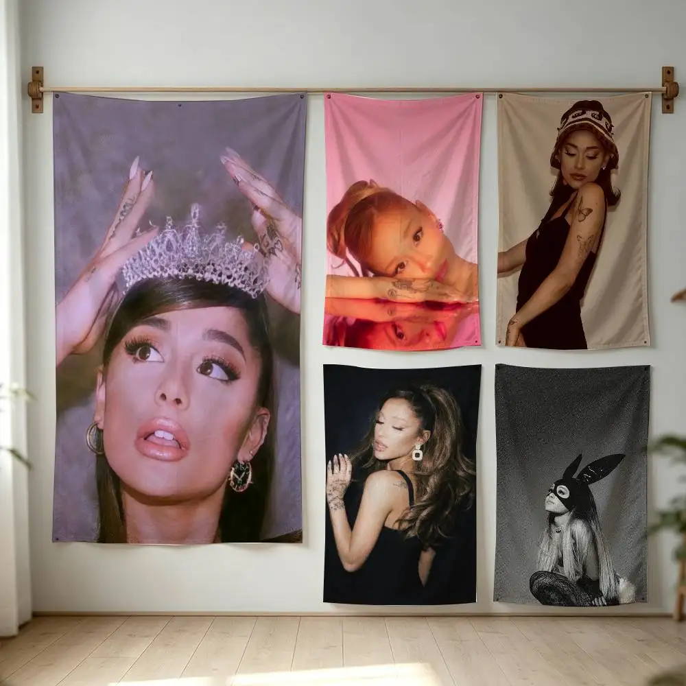 Hot Singer Ariana Grande Flag Digital Printing Banner for Garage Wall Out Door Decoration