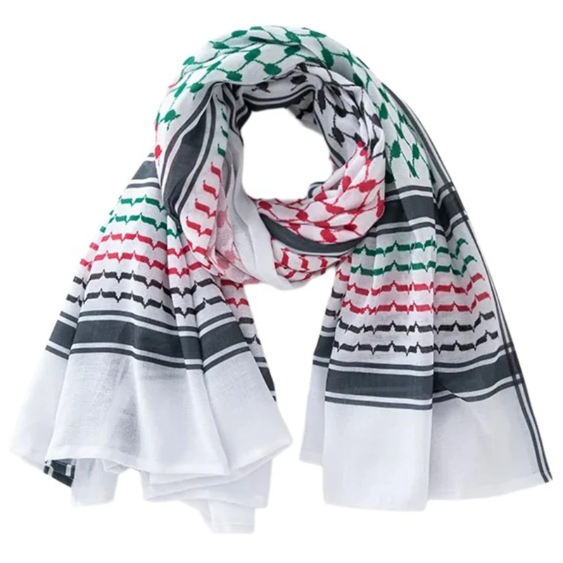 

Large Scarf Shawl for Male Women Multifunctional Head Scarf Unisex Shemagh Versatile Outdoor Scarf Shawl Daily Wear