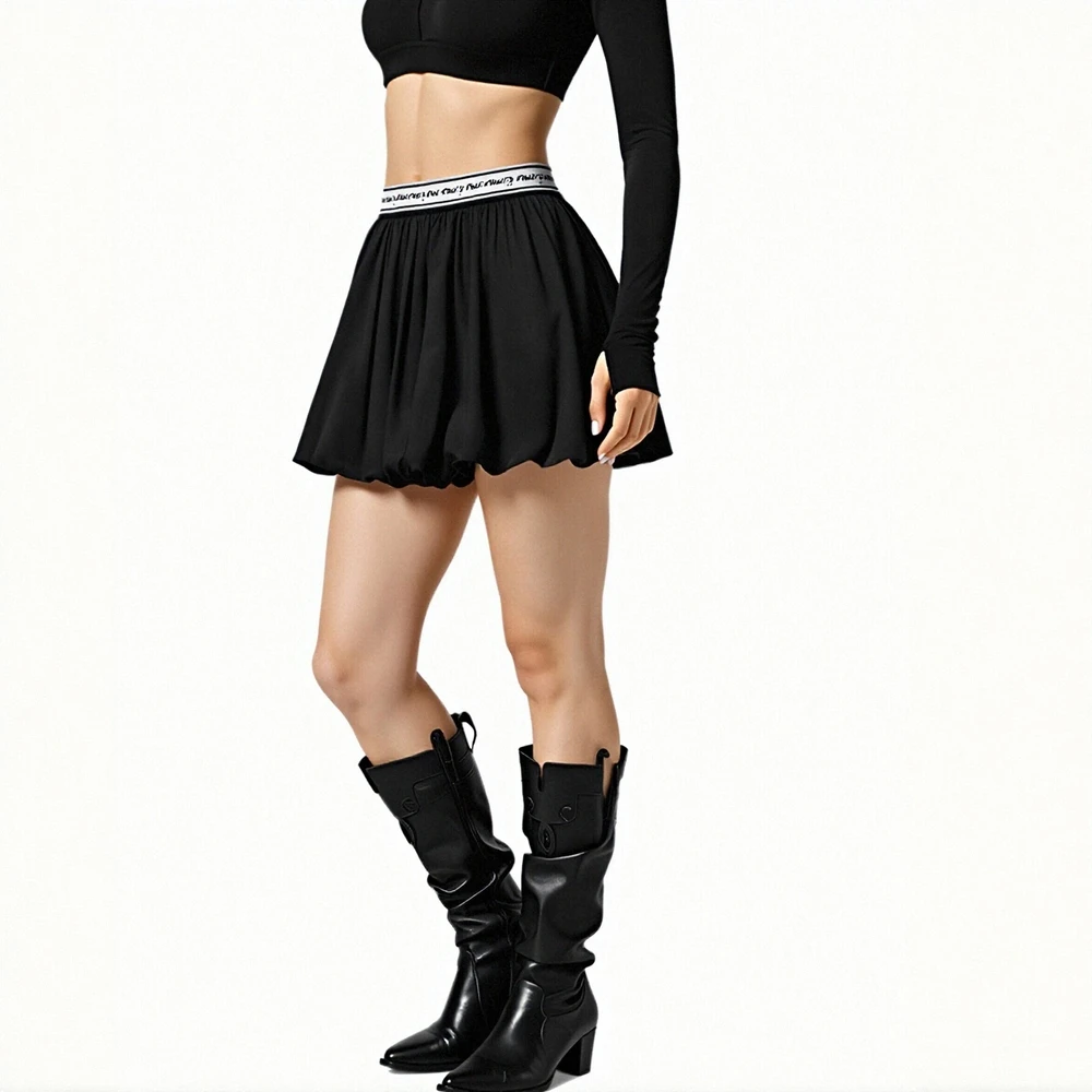 กระโปรงทรงเอไลน์ลำลองสำหรับผู้หญิงช่วงฤดูใบไม้ร่วง ความยาวปานกลาง เอวปกติ แฟชั่น ทันสมัย สวมใส่สบาย