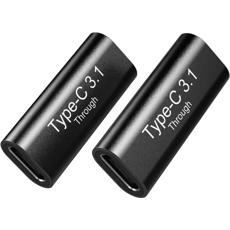 2PCS Type C To USB 3.0 Adapter,  Female & USB 3.0 Female To Female Converter, High Speed OTG Connector