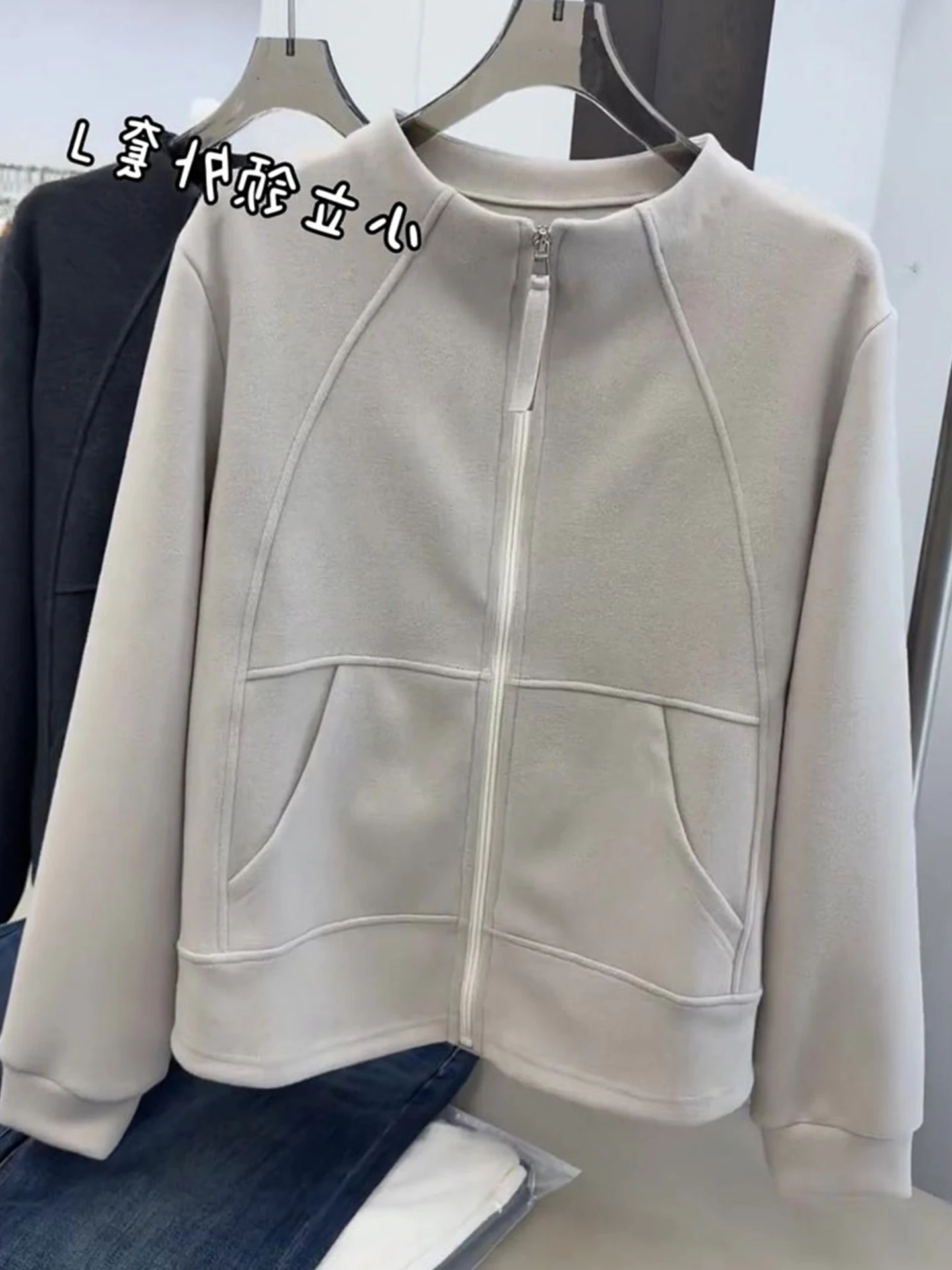 Cardigan aperto lavorato a maglia lungo dimagrante Sve in puro colore con cerniera Jaet Top leggero di lusso per pendolarismo Autunno Faion