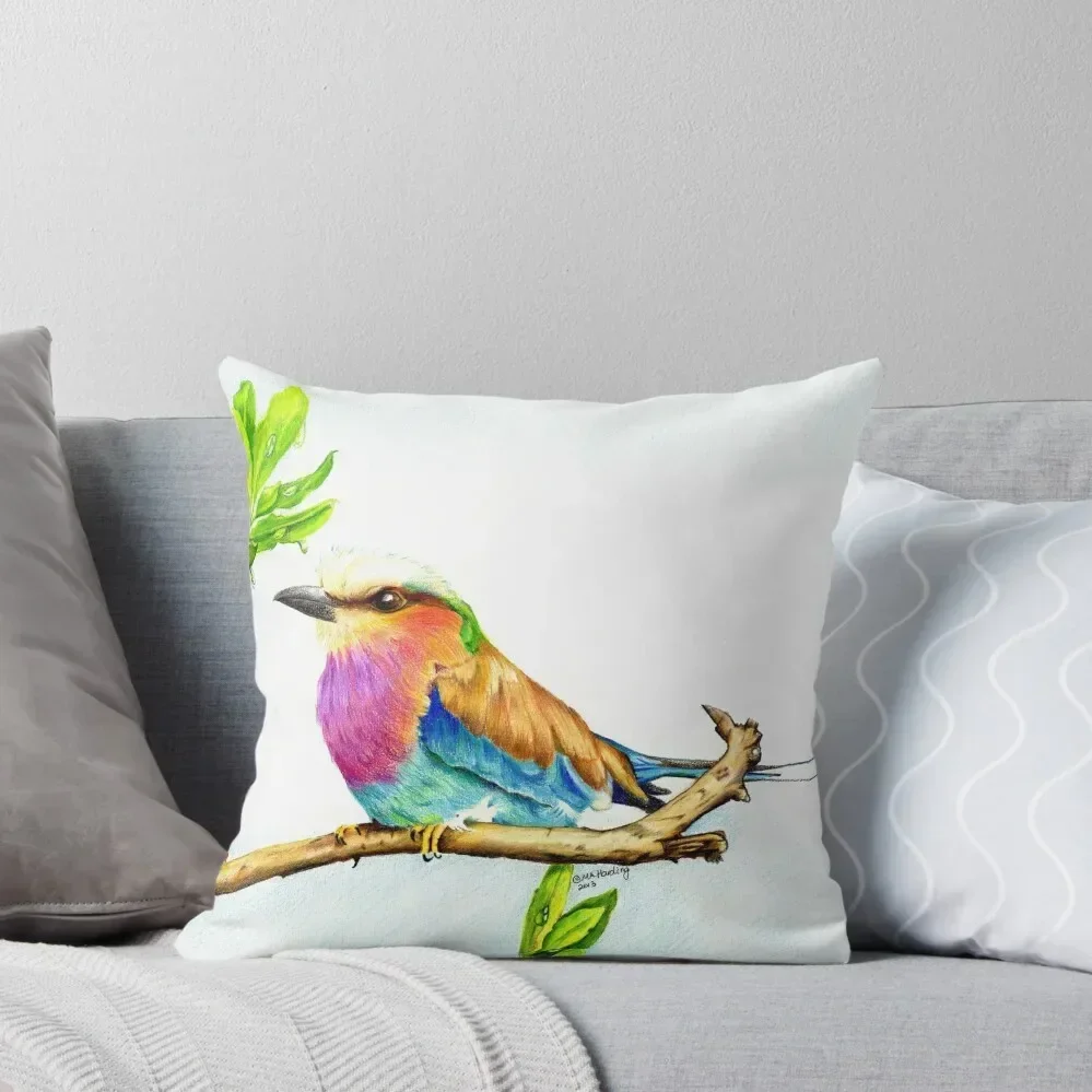 Lilac Roller Bird Throw Pillow luxury home accessories Pillowcases For Pillows Sofa Covers For Living Room pillow