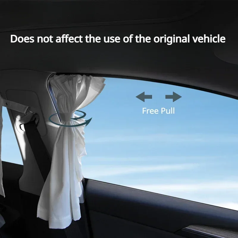 

For Tesla Model 3 Y 2021-2024 Side Window Sunshade Curtain Camping Privacy Sunscreen Insulated Curtain Windshield Blind Cover