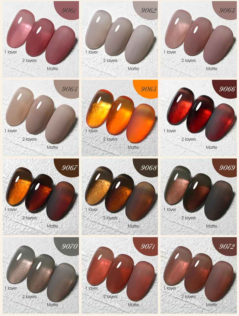 9 ml CANNI Factory Hema FREE TPO FREE Nagelgelpoliermittel Winternägel Maillard Color Collection Semi Permanent Round Shape Brush – Detail 20