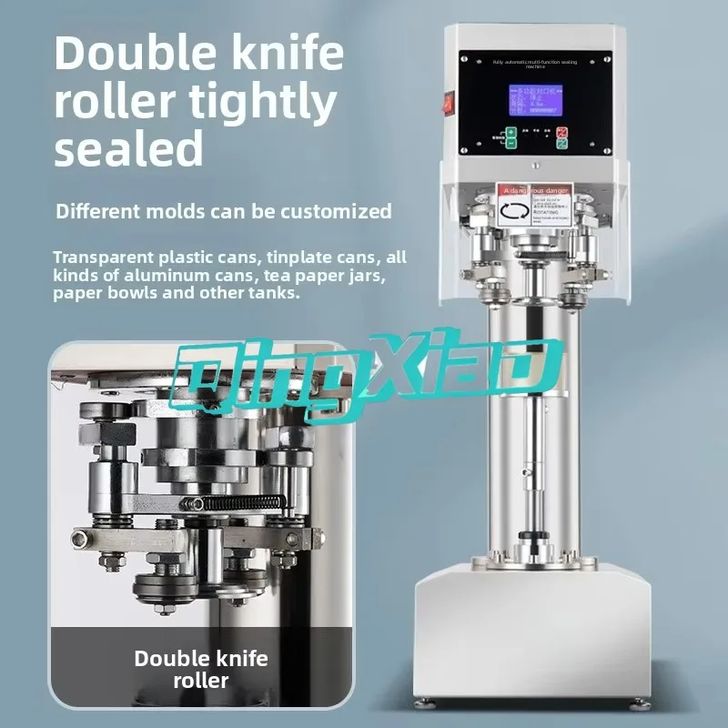 Customized Food  Safe Disposable Clear PET Can Boba  Bubble Milk Tea Coffee  Sealing Machine High Efficiency Stable Durable Safe