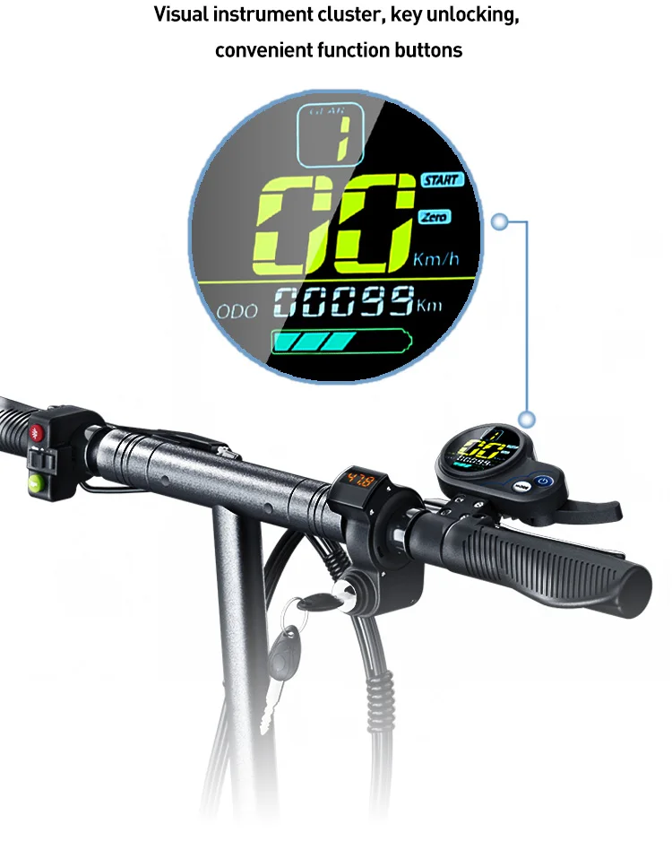 JOYOR Y6-S Elektroroller für Erwachsene, E-Scooter, 48V 18Ah Akku, bis zu 70 km Reichweite, 40 km/h Höchstgeschwindigkeit, 10 Zoll Räder, E-Scooter – Detail 9