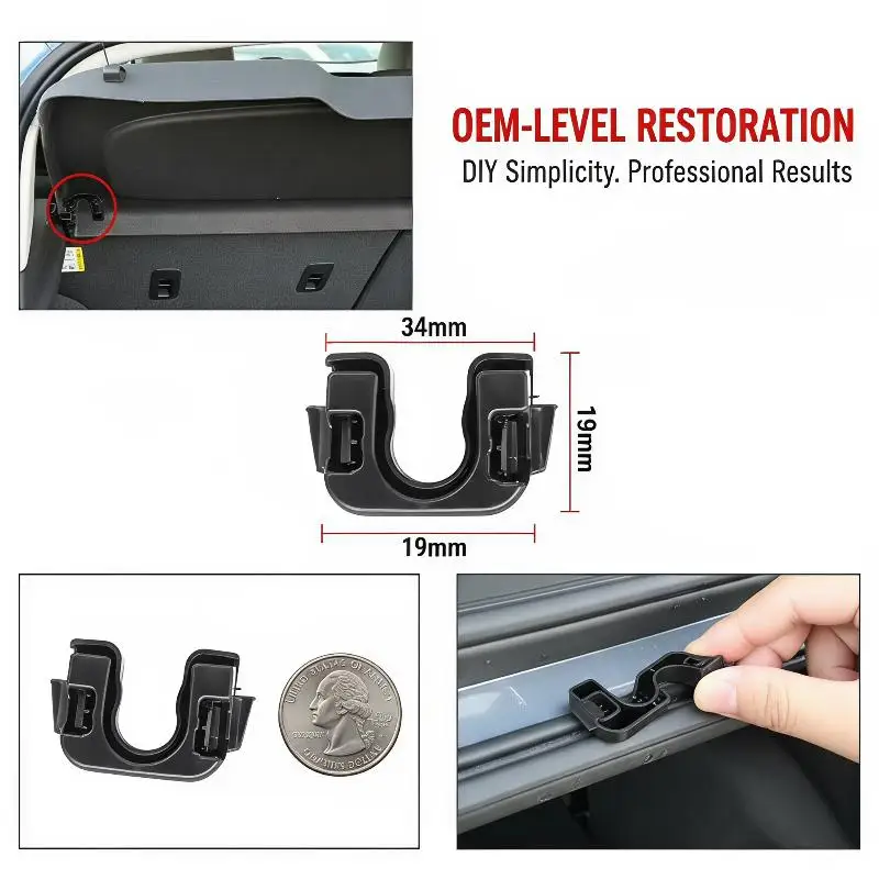 10Pcs Car Rear Parcel Shelf Support Clip Trunk Cover Bracket Fastener Replacement Car Interior Luggage Partition Retainer Buckle