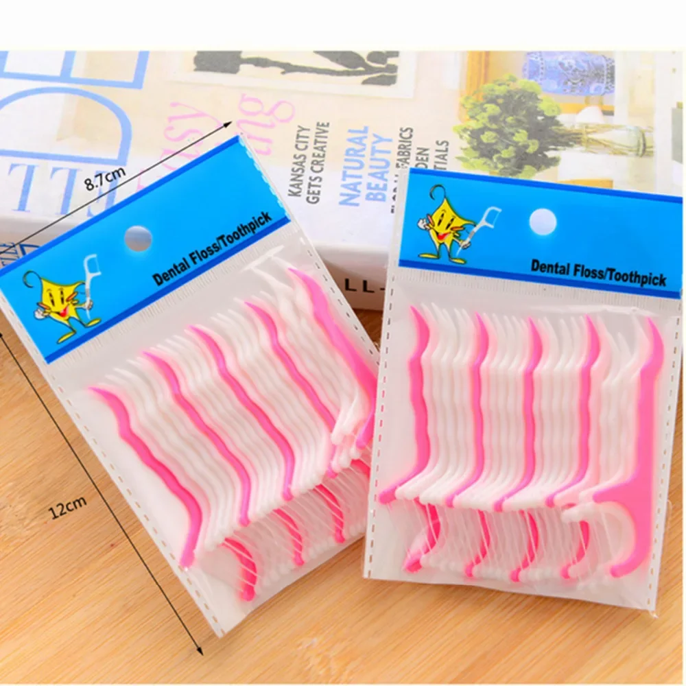 50Pcs/Set Dental Bleaching Interdental Brush Clean Teeth Stick Plastic Toothpicks Floss Pick Oral Hygiene Dental Floss