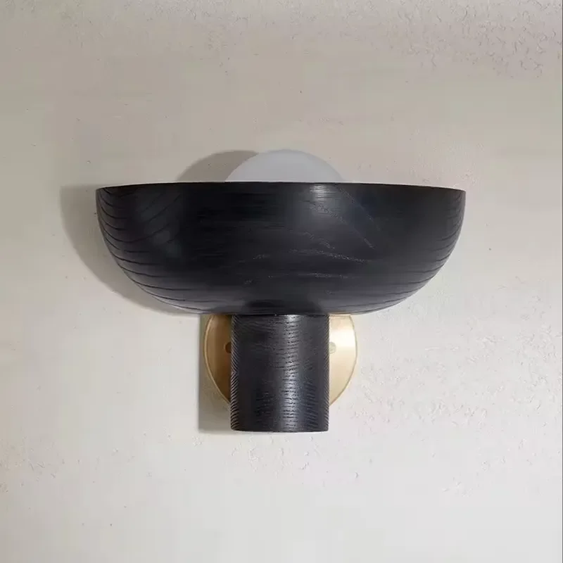 Modern Sconce Bed Hotel Glass Wall Sconces Lamp Classic Decor Decoration Wall Light Lamp Wood