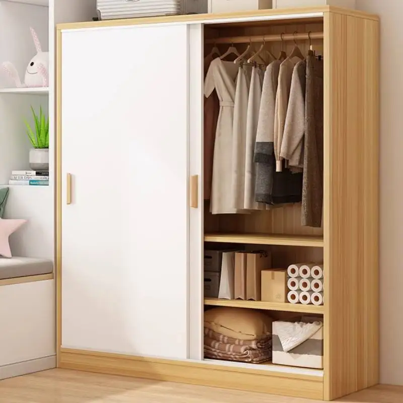 Heavy Style Wardrobes Closet Wooden Wheel Black Saving Storage Wardrobes Adult Drawers White Guarda Roupas Furniture For Home