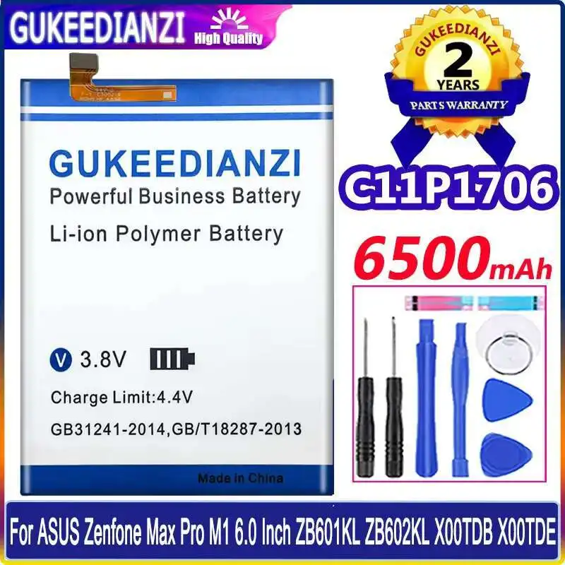 

Mobile Phone Battery C11P1706 6500Mah For Asus Zenfone Max Pro M1 6.0 Inch ZB601KL ZB602KL X00TDB X00TDE