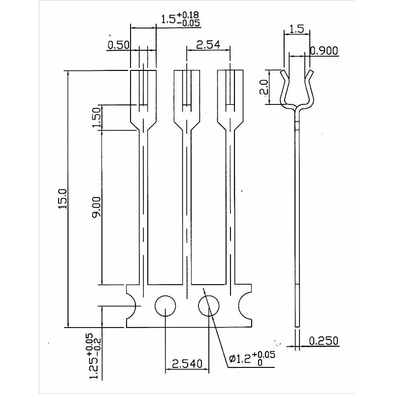 ITO Conductive Glass Pin Clips Accessory Circuit Test Pins Fits 1.1mm Thickness 120pcs Lab Electronic Test Parts