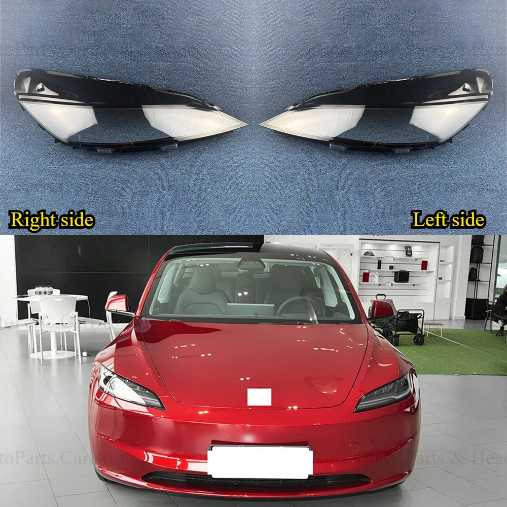 Headlight Outer Lens Suitable For Tesla Model 3 Highland 2023~2025 Car Front Head Lamp Clear Protective Outer Shell Accessory