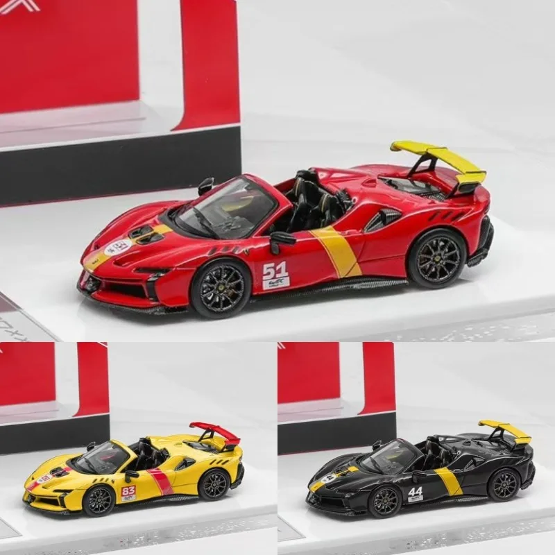 

DMH 1:64 Leaping Horse SF90 XX Stradale трансформируемая литая под давлением модель автомобиля из сплава, подарочная игрушка для мальчика, коллекционное украшение для взрослых.