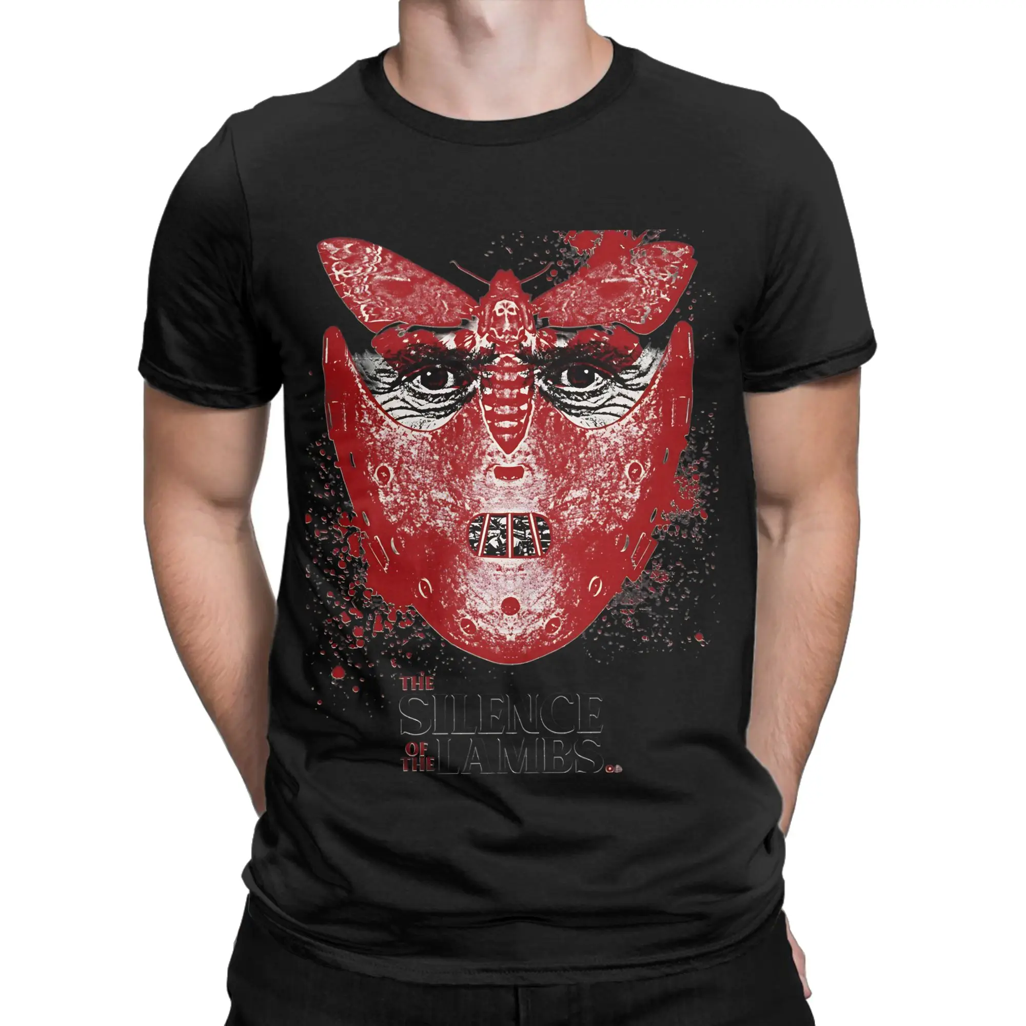 The S Silence of The Lambs red poster Novelty 100% Cotton T-Shirt S-Silence of the Lambs Tops Tees For Men