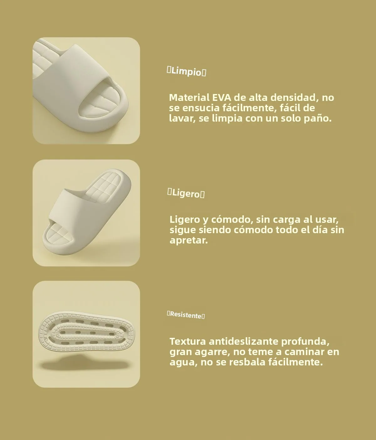 Pantuflas de Suela Gruesa Unisex, Antideslizantes para Baño, Cómodas para el Hogar, Sandalias Planas Modernas
