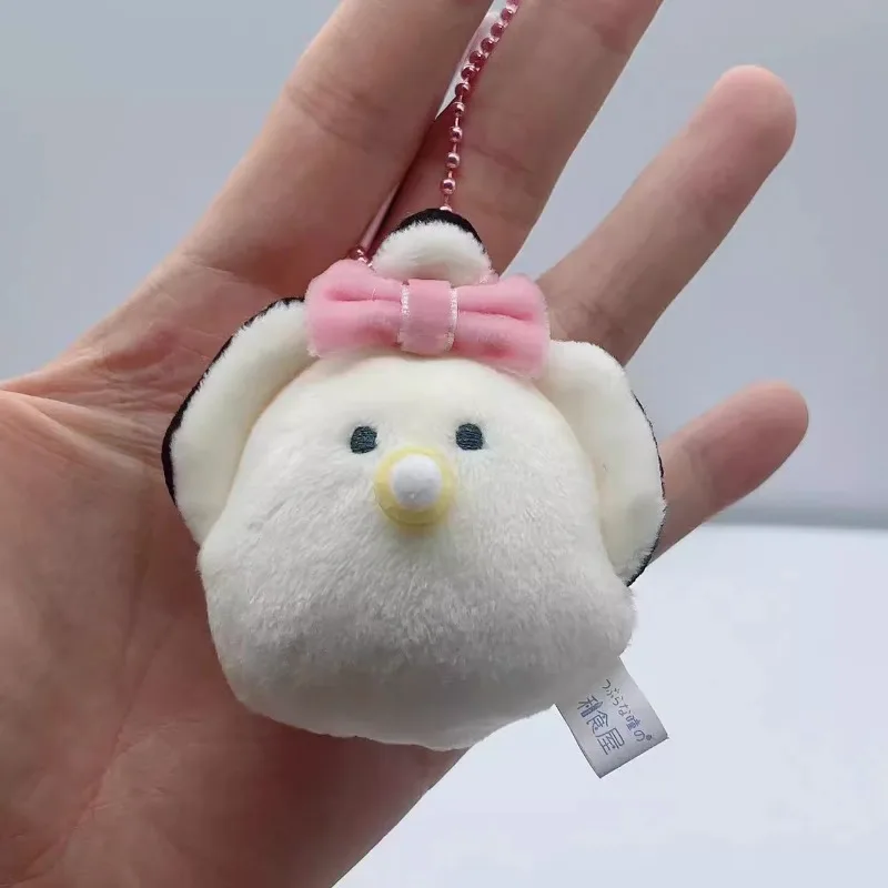 Yell Japan Gashapon Kapselspielzeug, süßer Anime, weicher Plüsch, kleines Auge, Schleife, Austern, Austern, Schalentiere, 7 cm, Puppenfigur, Tasche, Schlüsselanhänger, Geschenk