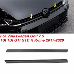 4 Pcs Front Bumper Body Kits For Volkswagen Golf 7.5 TSI TDI GTI GTD R R-line 2017-2020 ABS Gloss Black Car Plastic Tuning Cover