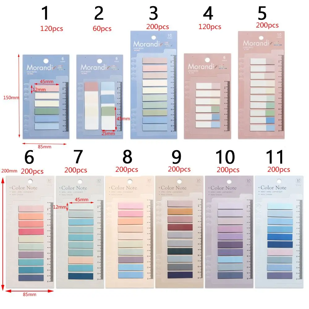 Transparent Sticky Notes Self-Adhesive BookMarkers Annotation Reading Book Clear Tab Kawaii Cute Label Note Notepad Stationery