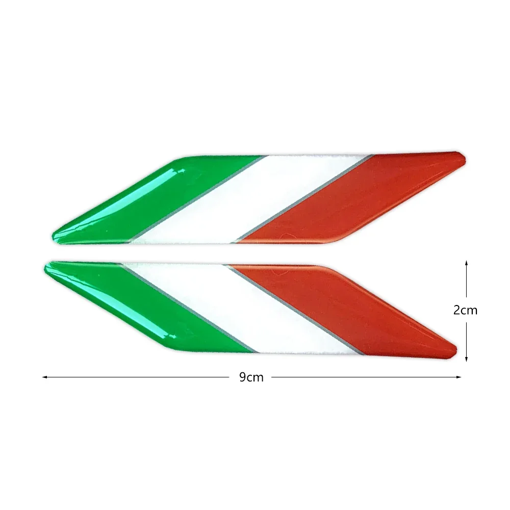 3D Harz Reflektierendes Logo Helm Italien Flagge Aufkleber Emblem Abzeichen Dekoration Auto Zubehör Italienisch für Motorrad Auto Fahrrad LKW