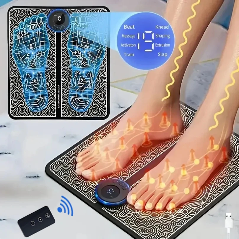 

Foot Massage Pad, Rechargeable EMS Foot Massager For Personal Care Improve Blood Circulation, Foot Acupressure Massage Pad For