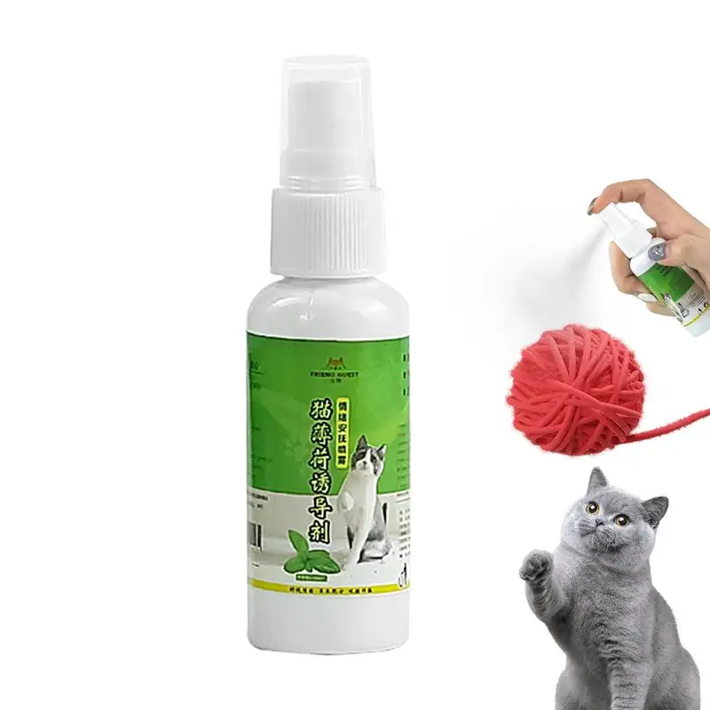 Cat Catnip Spray Soothe Mood Scratch Training Repellent Discourage Clawing Powerful Attraction Catmint Extract Pet Mint Inducer