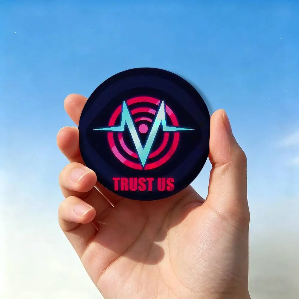 V-VOX T-Trust US H-Hazbin Badge Pins For Friend, Backpack, Clothing, Collectible Accessories, Jewelry Gift