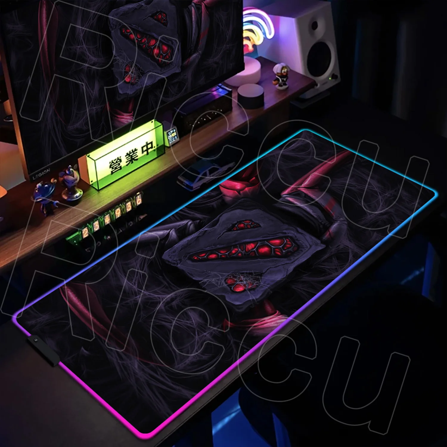 

Коврик для мыши RGB Dota 2, игровой большой коврик для мыши, светодиодный светящийся коврик для мыши, геймерский ковер для клавиатуры 30x80 см, компьютерные офисные коврики с подсветкой