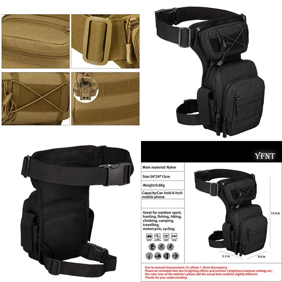 

Tactical Drop Leg Bag for Men Women Military Thigh Pouch Outdoor Motorcycle Riding Hiking Waist Fanny Pack Travel Bag