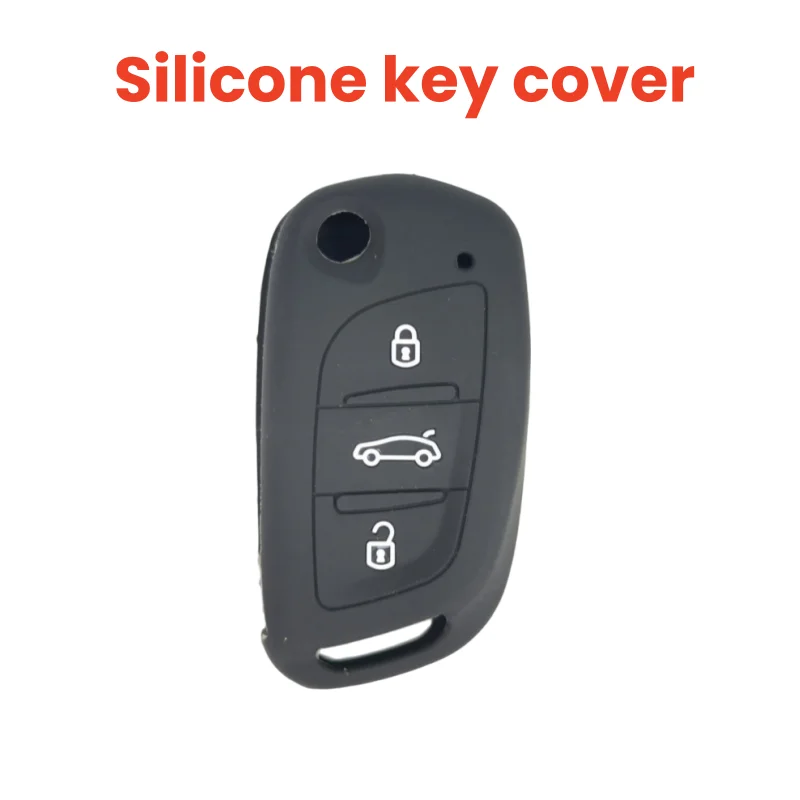 Peter-key Silicone Key Cover Master Folding 3 button Key Bag Toyota Citroen Peugeot Volkswagen DS Modified