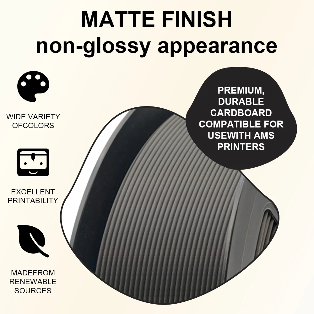 Nexaforge PLA Matte Filament 1.75mm Black Multicolor Bundle 8-Pack (8KG), 3D Printer Consumables  Low Gloss Easy Printing, 8 Rolls 1kg Spool, New Color Local Free Shipping