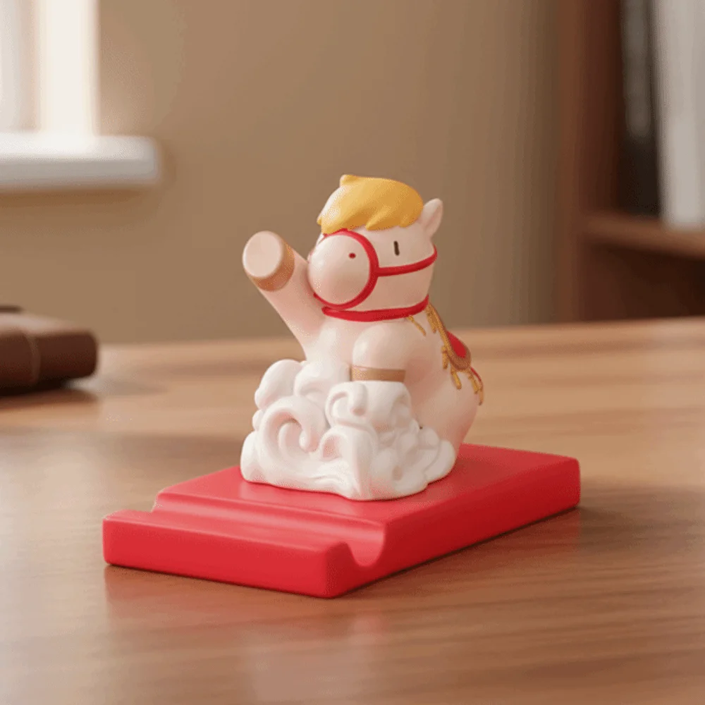 التميمة زودياك الحصان حامل هاتف زخرفة مهرجان ديكور الحيوان تمثال 2026 الحصان الحلي حامل النمط الصيني لطيف #2