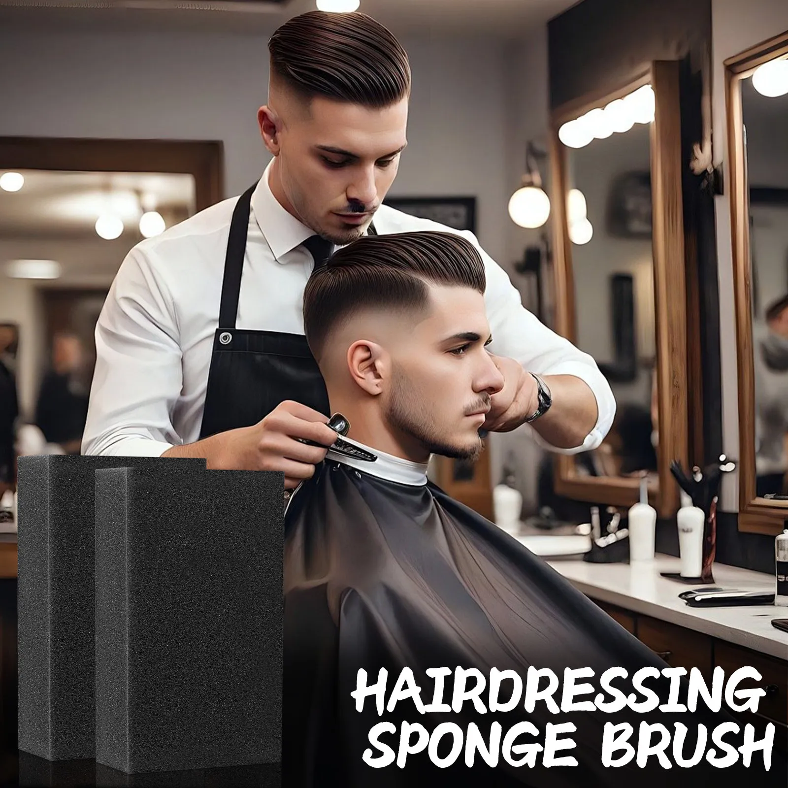 5Pcs Hair Sponge Soft Supple Brush Haircut Hair Removal Brush Barber Salon Neck Duster Multi-Function Cleaning Tool