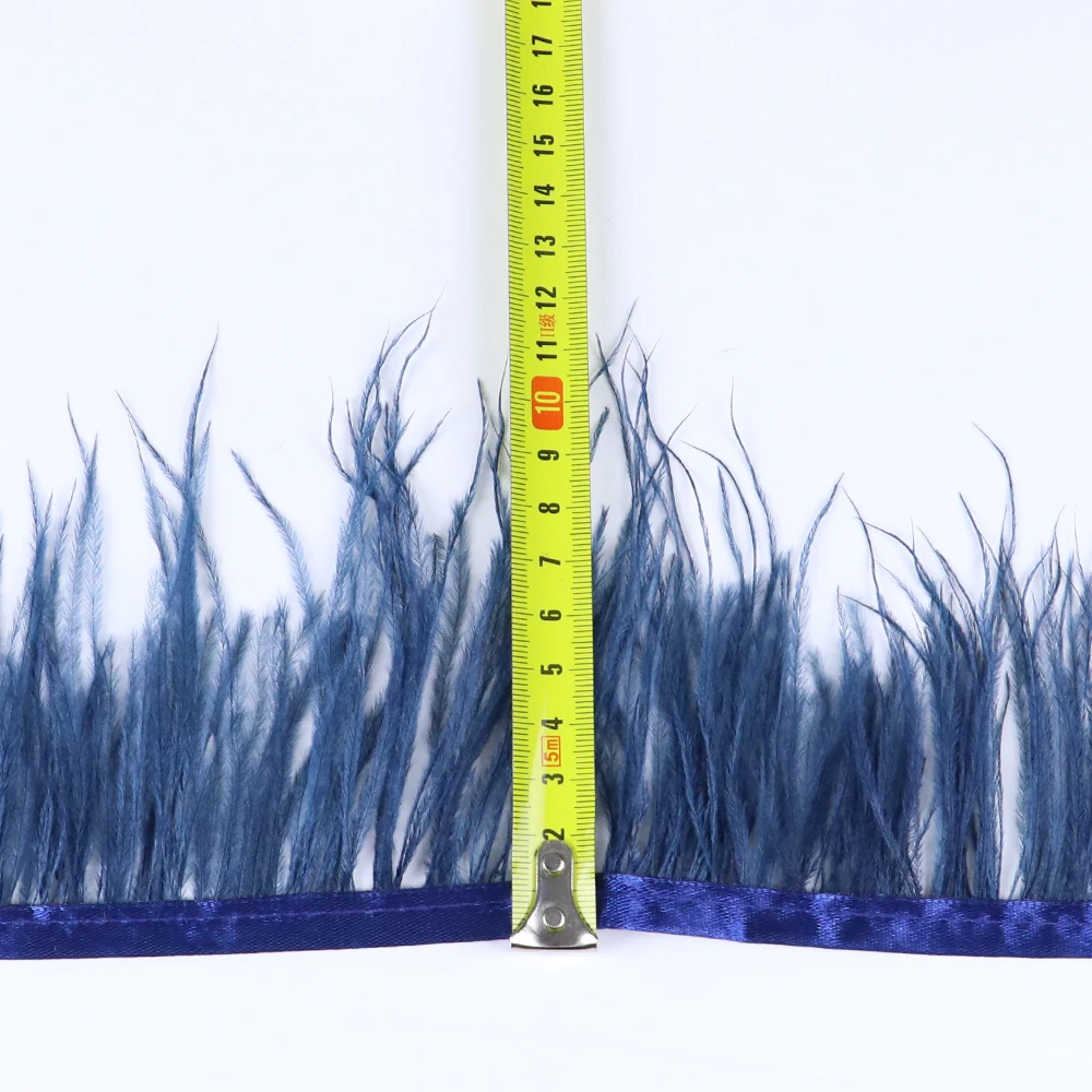 1M 5M 10Meters Mint Green Ostrich Feather Trim 8-10 CM Plumes Ribbon Sewing Wedding Party Clothing Decoration Crafts Accessories