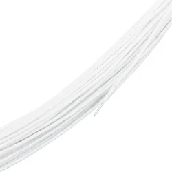 White Cotton Covered Millinery Wire, Cotton Covered Floral Wire with Metal Wire Inside, for Sewing Supplies Brim Making