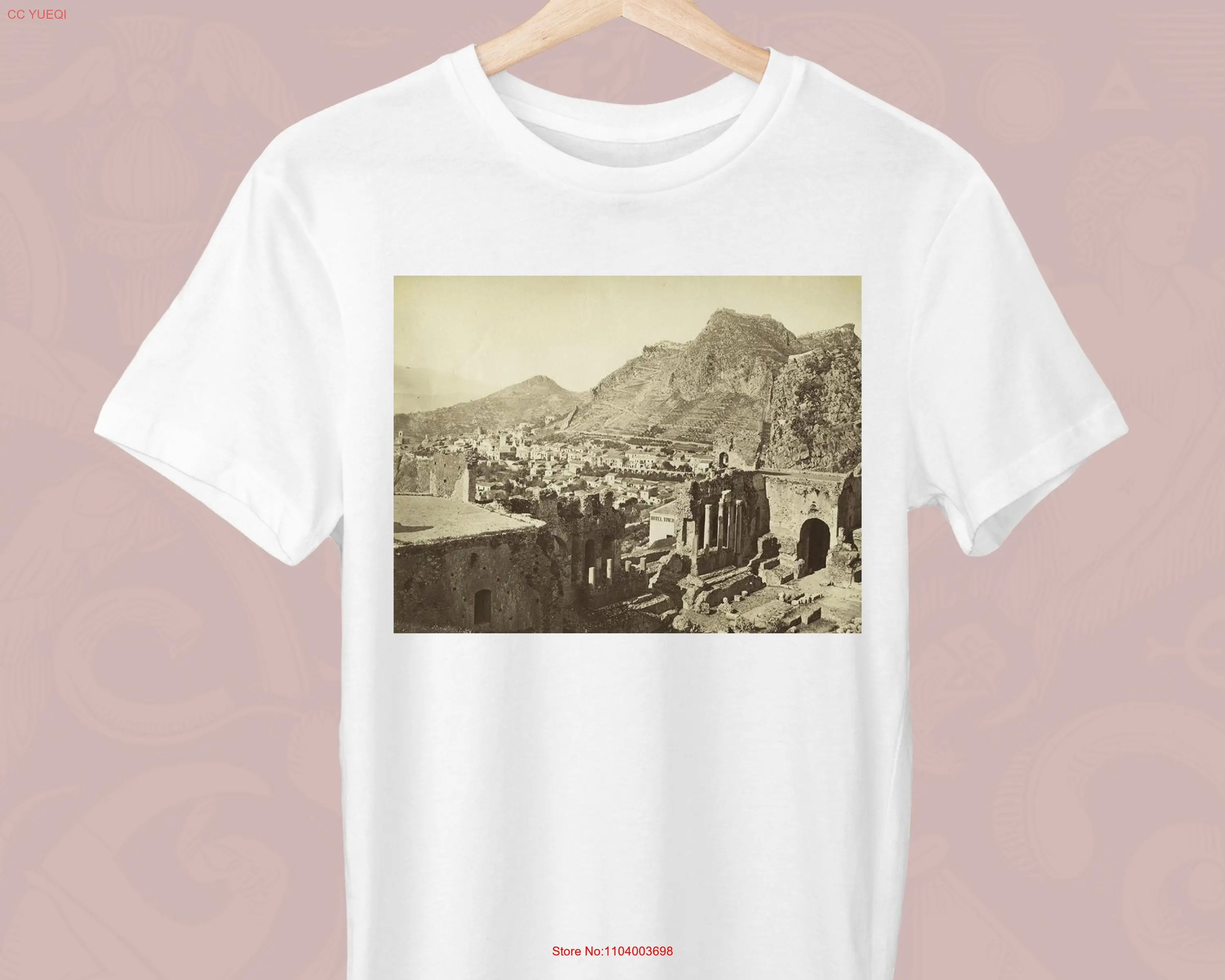 Greek Theatre III Taormina Giuseppe Bruno T Shirt Pictorialism for a Stylish long or short sleeves