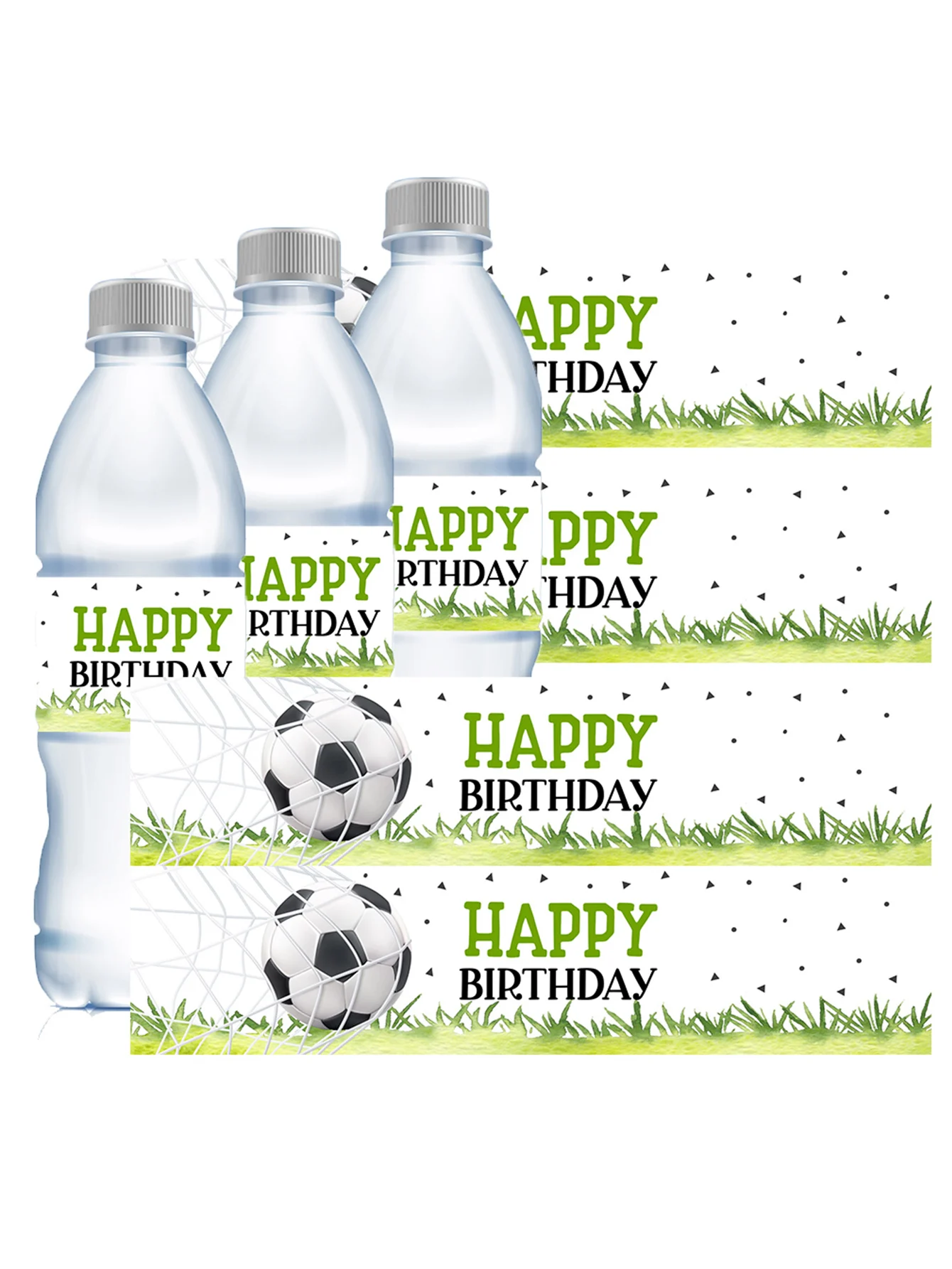 Soccer Water Bottle Labels Stickers Baby Shower Party Supplies Competition Birthday football Field Outdoor Decorations for Boys