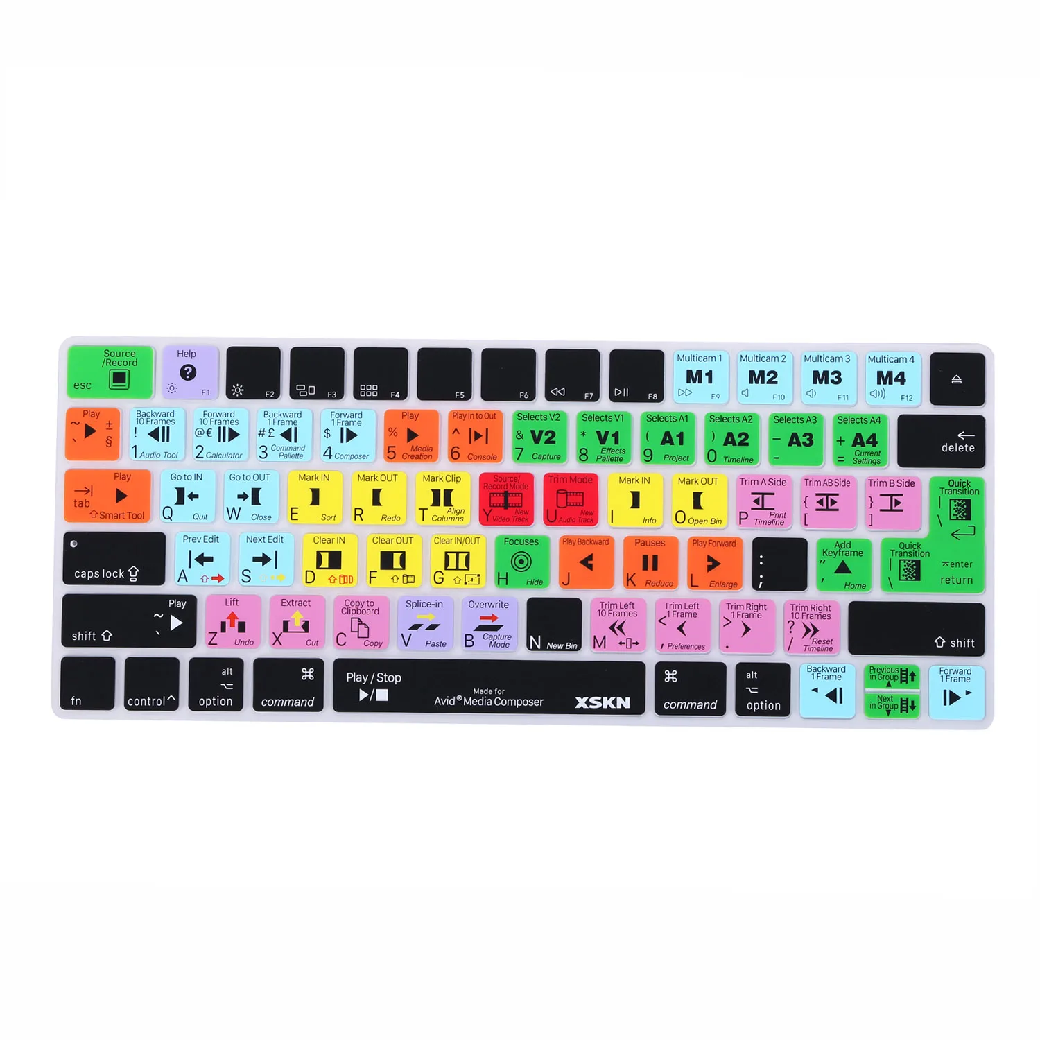 

Чехол XSKN для клавиатуры Avid Media player для Apple iMac Magic Keyboard (MLA22LL/A), функциональные горячие клавиши, силиконовый чехол