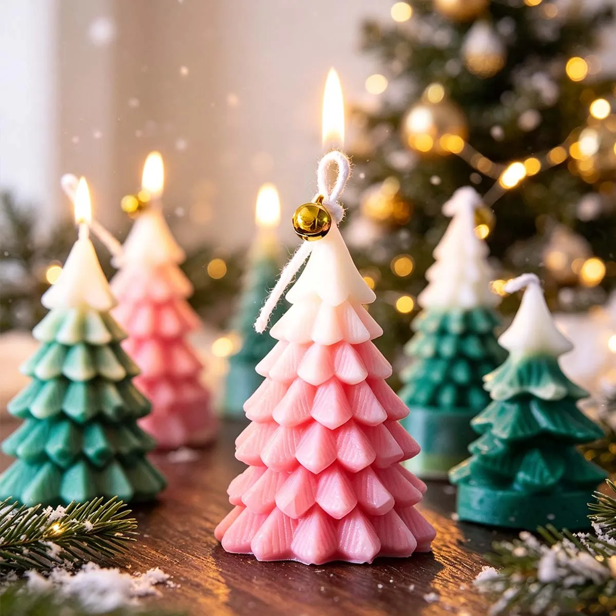 Xmas Ornament Silicone Candle Mold DIY Christmas Tree Soap Epoxy Resin Gypsum Craft Casting Molds Home Holiday Decor Tools view 6