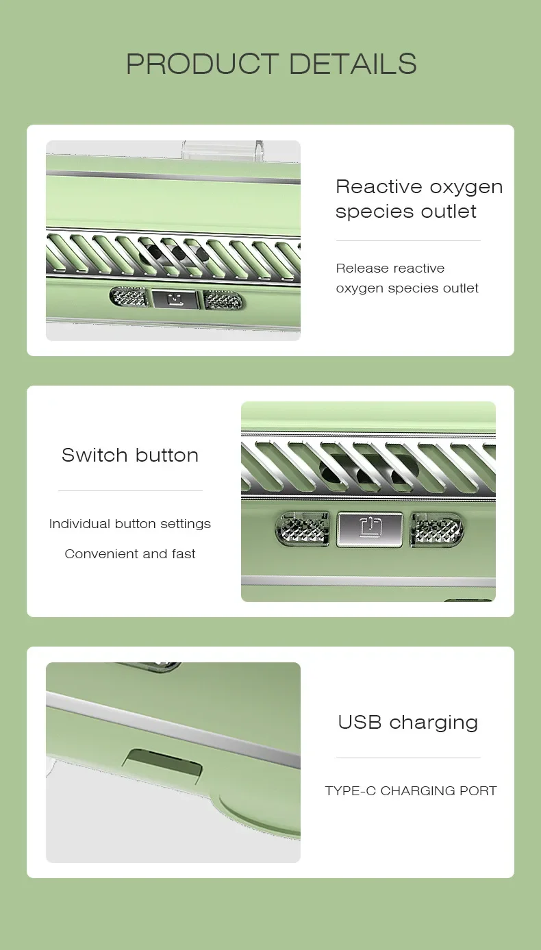 Air Purifier Refrigerator Deodorizer Rechargeable Negative Ion Air Ozone Purifier Deodorizer Air Purifier Household Guard