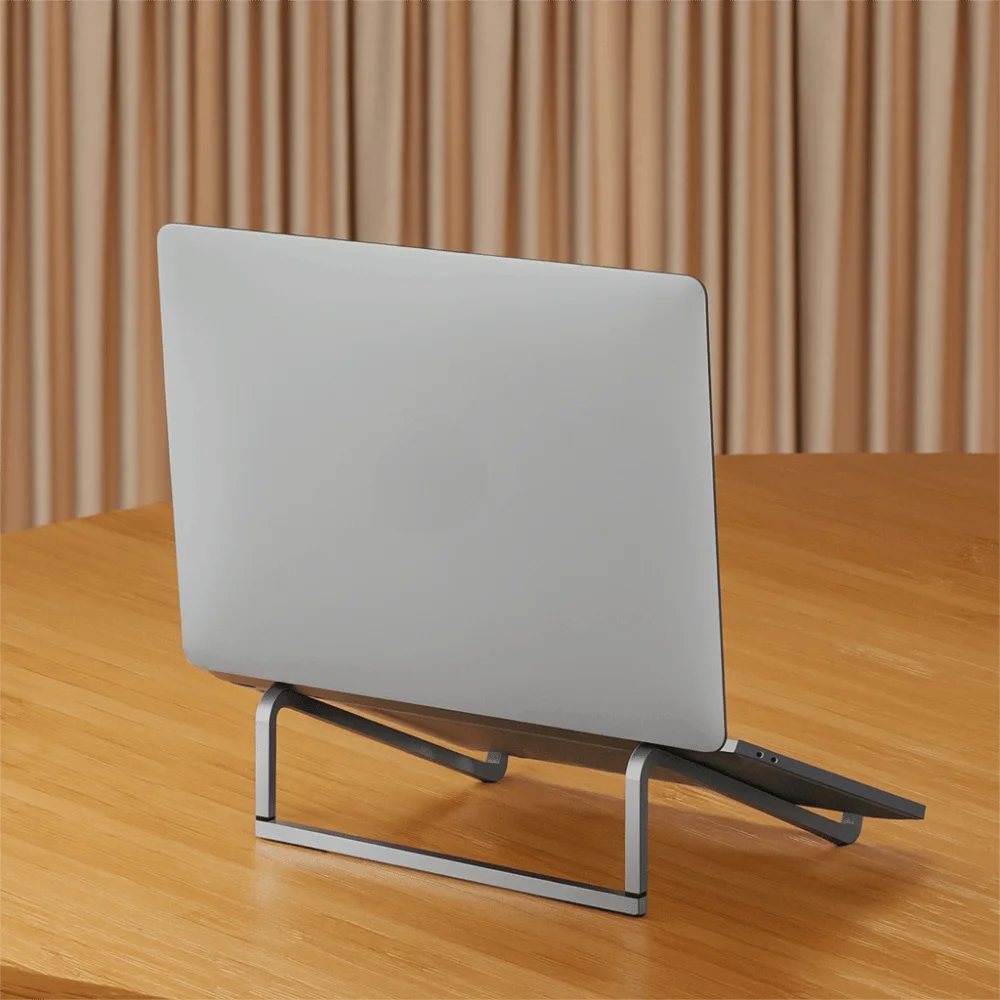Aluminum Alloy Foldable Laptop Stand Adjustable Height Increase Laptop Cooling Bracket Anti Slip Heat Dissipation