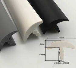 2 M /5 M T-shaped rubber sealing strip for Used for gap Sound insulation, waterproof and dustproof sealing strip