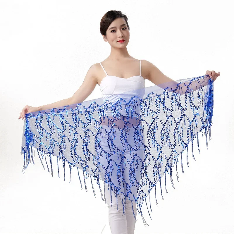 Belly Dance Costumes Sequins Tassel Indian Belly Dance Hip Scarf for Women Hip Scarf Belly Dancing Performance Belt 12 Color