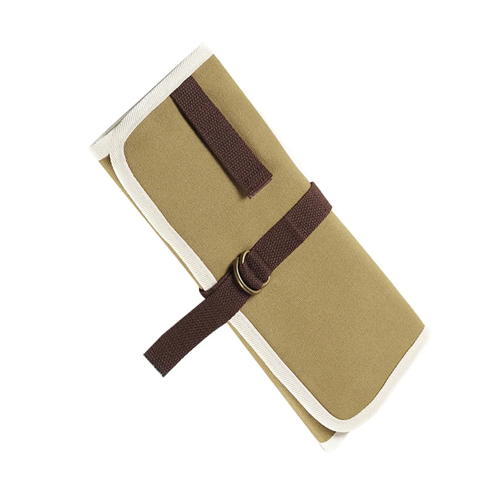 

Camping Tableware Hanging Storage Bag Canvas Flatware Organizer Portable Outdoor Cutlery Storage Pouch for Picnic Bbq