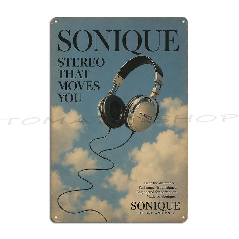 Vintage Audio Metal Sign Wall Decor Wall Plaque Painting Party Printed Tin Sign Poster